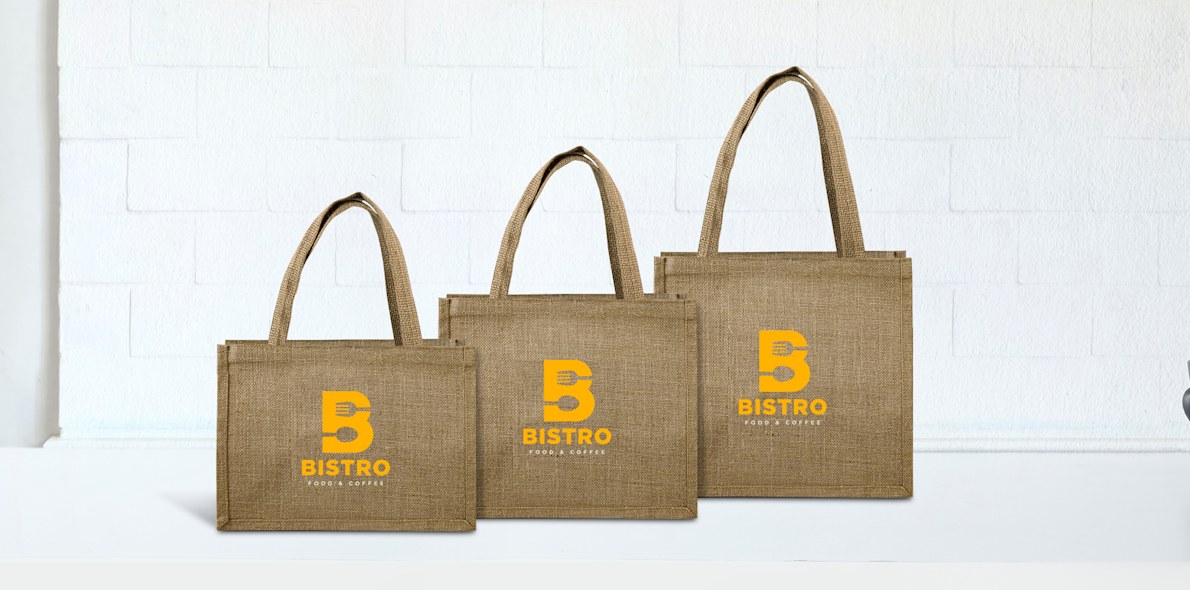 Printed Jute Bags Combo VistaPrint